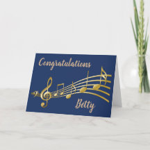 Félicitations, Music Greeting Card