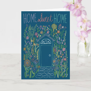 Carte Félicitations New Home Sweet Garden Door Custom