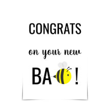 Félicitations non sexistes "BaBEE" Nouveau bébé