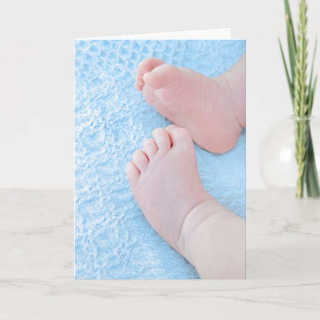 Carte Félicitations nouveau bébé garçon (Devant)