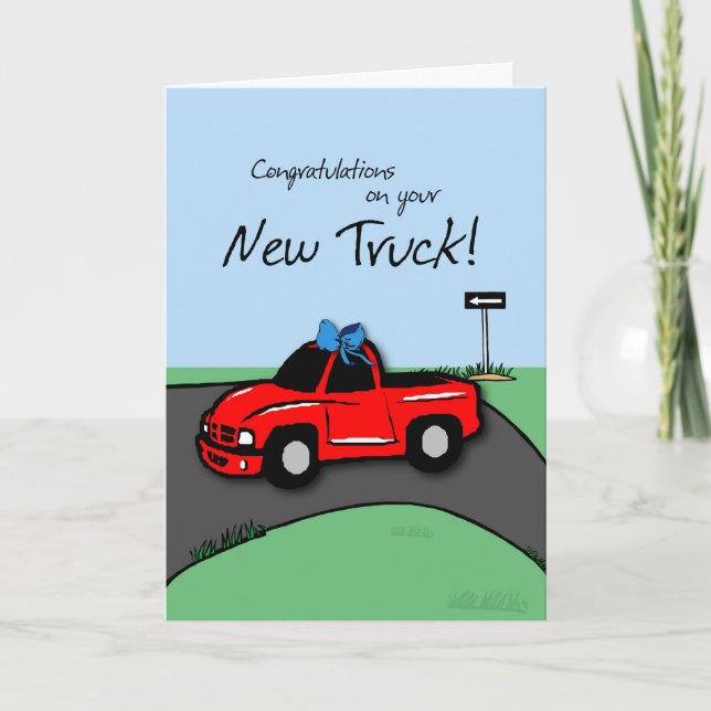 Carte Félicitations Nouveau Camion Whimsical (Devant)