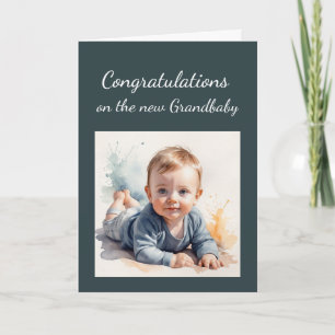 Carte Félicitations Nouveau Grand-Bébé Pour Grand-Parent