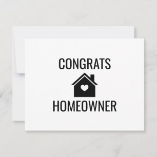 Carte Félicitations Nouveau propriétaire immobilier