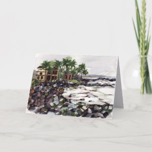 Carte Félicitations Nouvelle Maison de Plage Oahu Hawaï
