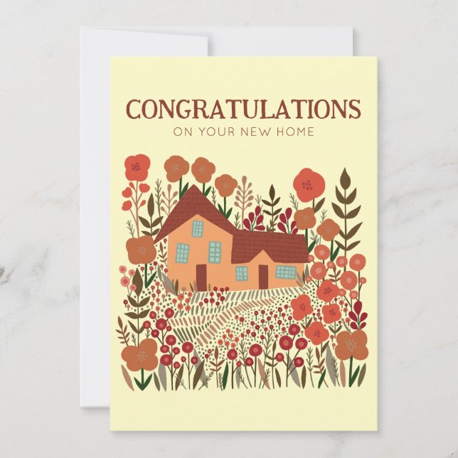 Carte FÉLICITATIONS Nouvelle maison Maison ferme (Devant)