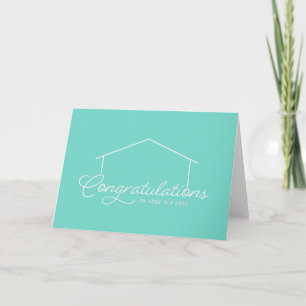 Carte Félicitations Nouvelle maison Silhouette couleur m