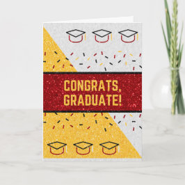 Carte Félicitations Parties scintillant Graduation