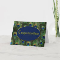 FÉLICITATIONS - PEACOCK FEATHERS