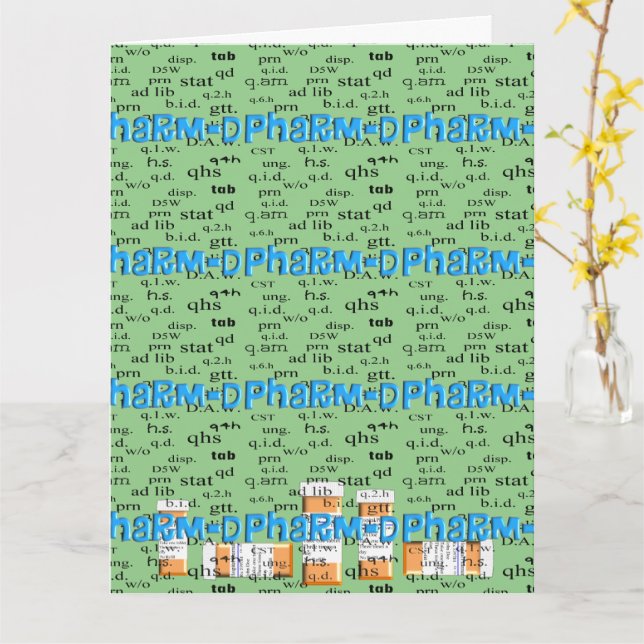 Carte Félicitations Pharmacien (Fleur jaune)