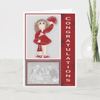 Carte Félicitations Pom-pom girl personnalisée