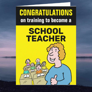 Carte Félicitations pour être devenu instituteur