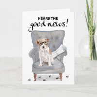Félicitations pour Good News Dog with Newspaper