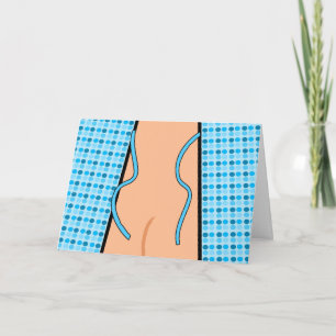 Carte Félicitations pour la Colonoscopie, Open Gown