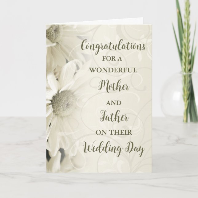 Carte Félicitations pour la fête du mariage des mères et (Devant)