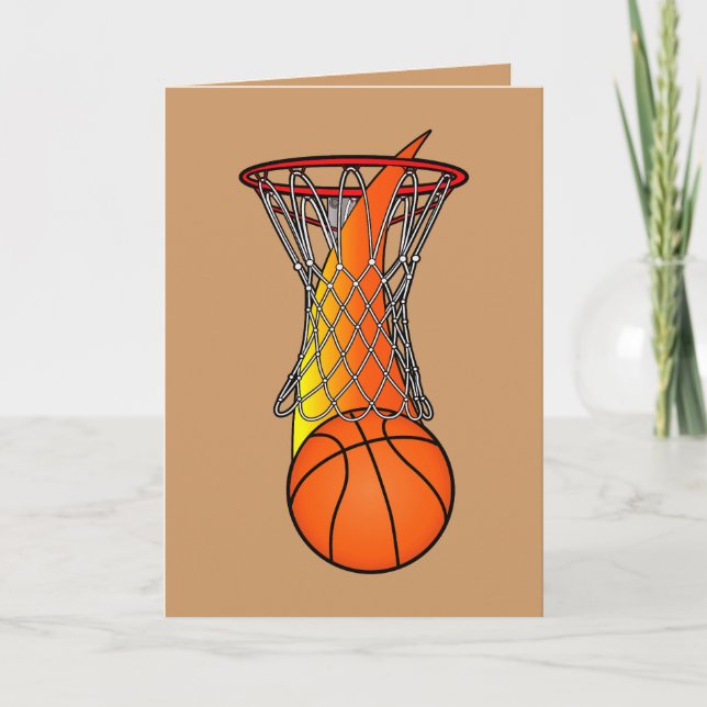 Carte Félicitations pour la grande saison de basket-ball (Devant)