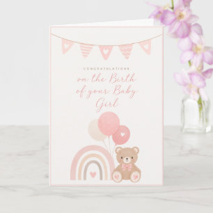 Carte Félicitations pour la naissance de votre petite fi