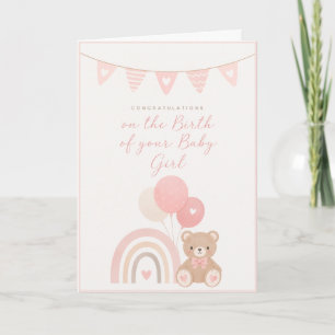 Carte Félicitations pour la naissance de votre petite fi