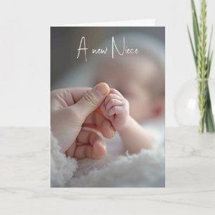 Carte Félicitations pour la nouvelle nièce bébé