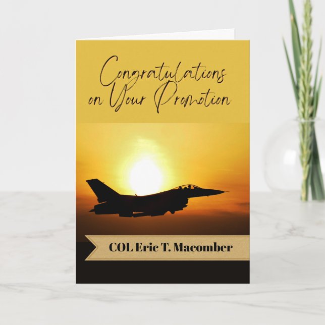 Carte Félicitations pour la promotion au colonel Air For (Devant)