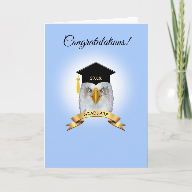Carte Félicitations pour la remise de diplômes Eagle en  (Devant)