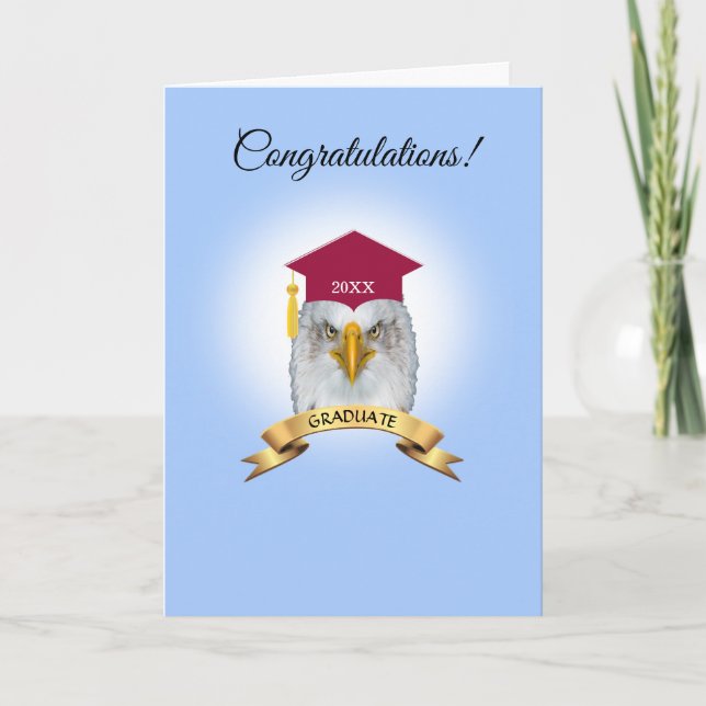 Carte Félicitations pour la remise de diplômes Eagle sur (Devant)