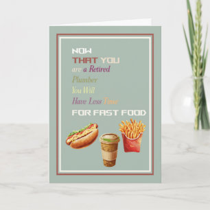 Carte Félicitations pour la retraite du plombier