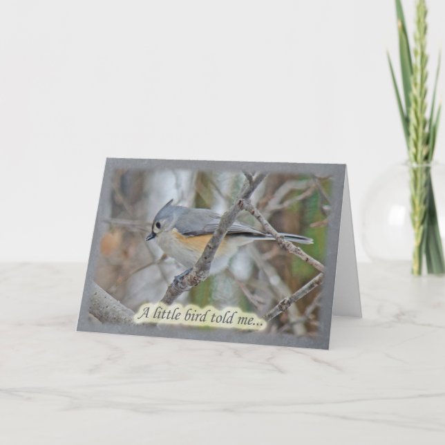 Carte Félicitations pour la retraite Tufted Titsouris (Devant)