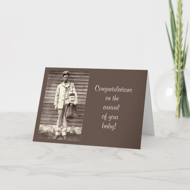 Carte Félicitations pour l'arrivée du nouvel humour bébé (Devant)