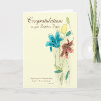 Félicitations pour le baccalauréat avec fleurs