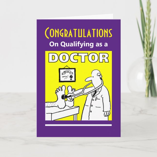 Carte Félicitations pour le doctorat qualifié (Devant)
