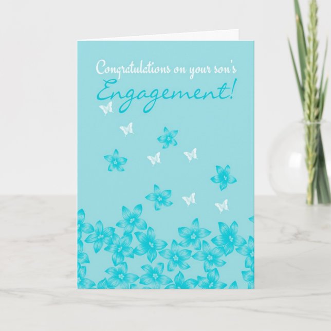 Carte Félicitations pour le fiançailles Floral de votre  (Devant)