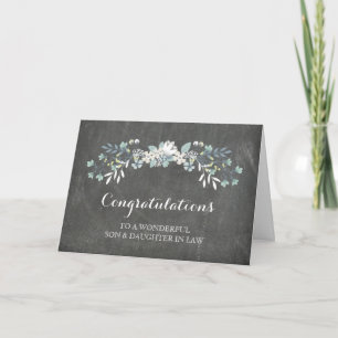 Carte Félicitations pour le fils et la belle-fille Table