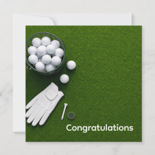 Carte Félicitations pour le golf sur le thème du golfeur