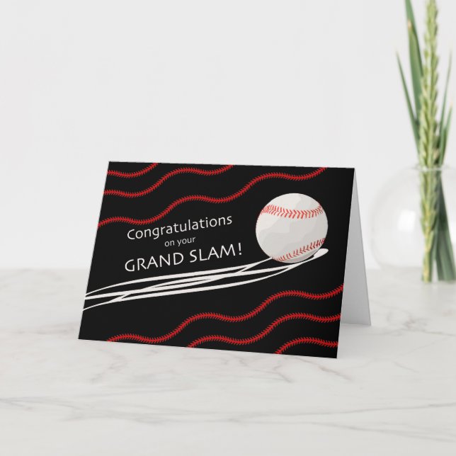 Carte Félicitations pour le Grand Chelem, Baseball (Devant)