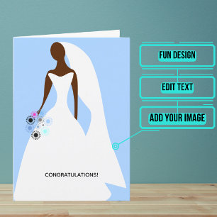 Carte Félicitations pour le jour du mariage de l'élégant