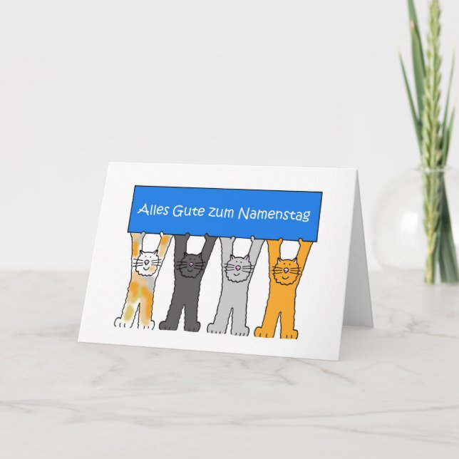 Carte Félicitations pour le jour du nom allemand (Devant)