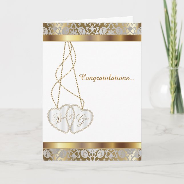 Carte Félicitations pour le mariage de la mariée et du m (Devant)