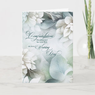 Carte Félicitations pour le mariage de ma fille et de sa