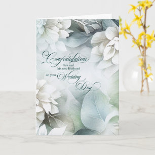 Carte Félicitations pour le mariage de mon fils et de so