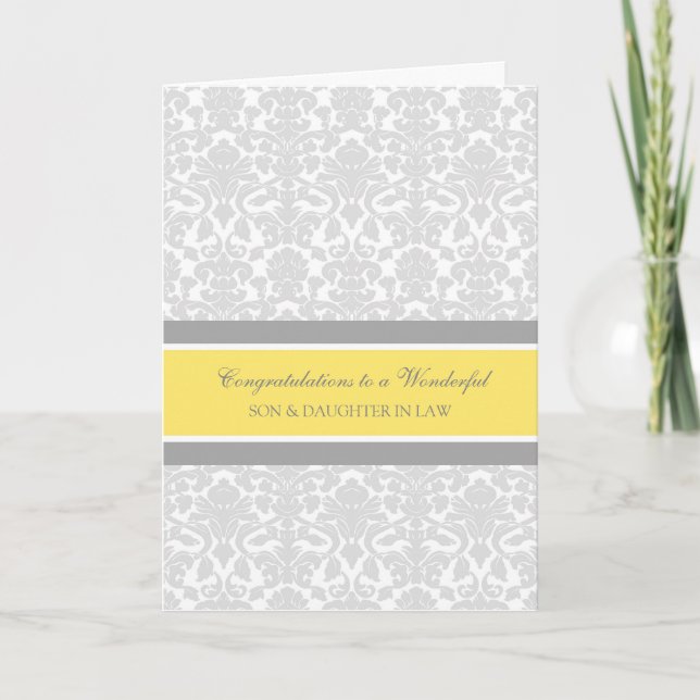 Carte Félicitations pour le mariage de votre fils et de  (Devant)