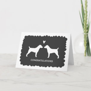 Carte Félicitations pour le mariage des terriers Jack Ru