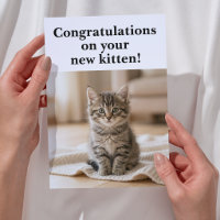 Félicitations pour le nouveau chaton Doux et senti
