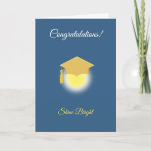 Carte Félicitations pour le prix de remise de diplôme bl