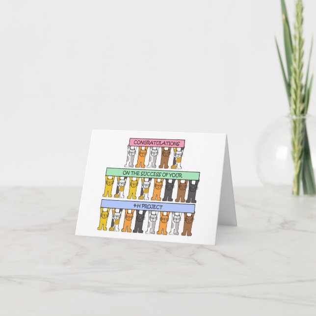 Carte Félicitations pour le succès de votre projet 4-H (Devant)