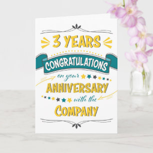 Carte Félicitations pour les 3 ans d'anniversaire de l'e