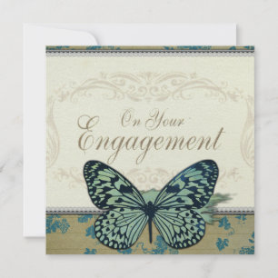 Carte Félicitations pour les fiançailles Papillon