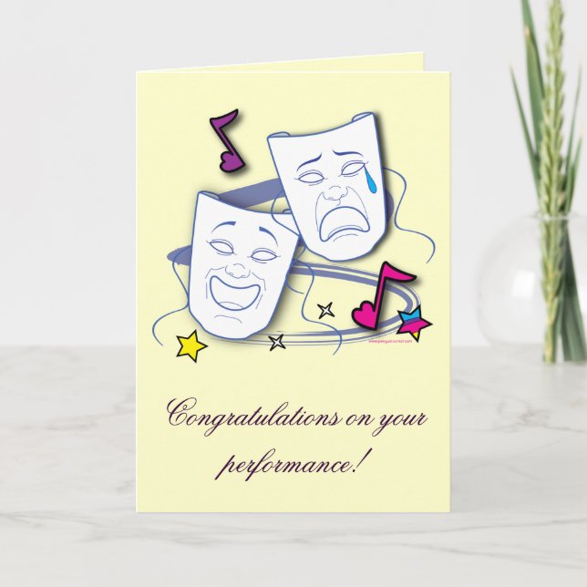 Carte Félicitations pour Play Star Performance : (Devant)