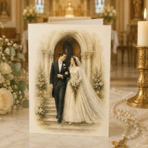 Félicitations pour un mariage catholique à la port