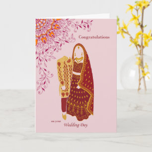 Carte Félicitations pour un mariage indien