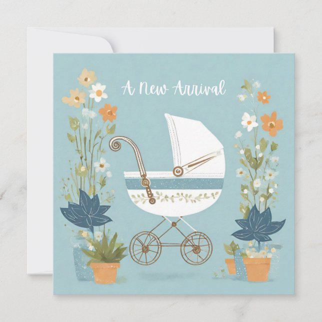 Carte Félicitations pour un nouveau bébé garçon Fille d' (Devant)